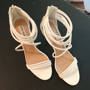Steve Madden white stilettos NWOT